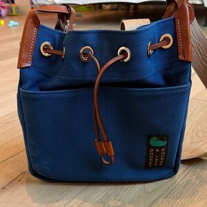 Dooney & Bourke Navy Canvas Shoulder Bag